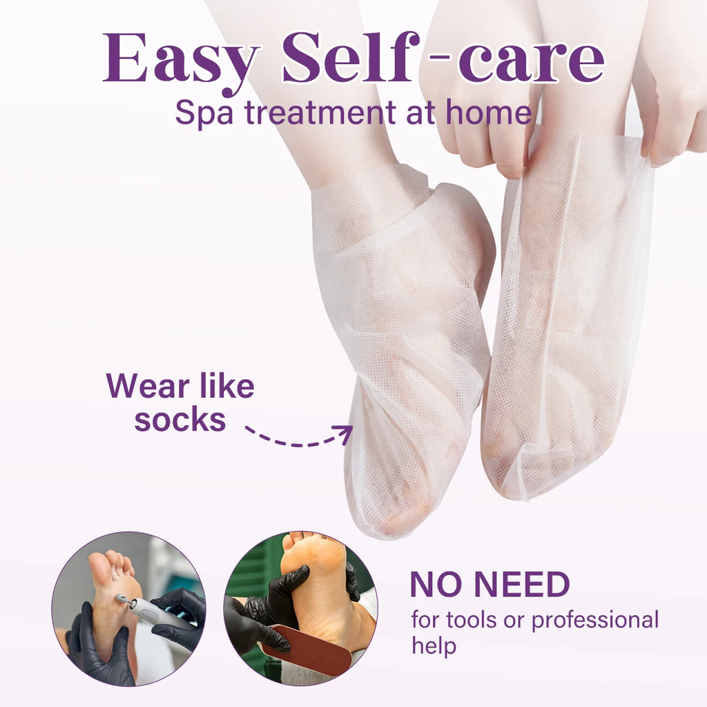 6Pcs Foot Peeling Mask – Exfoliator for Calluses & Dead Skin, Removes Dry Cracked Feet, Foot Peel Mask for Men & Women, Disposab Oasis Select