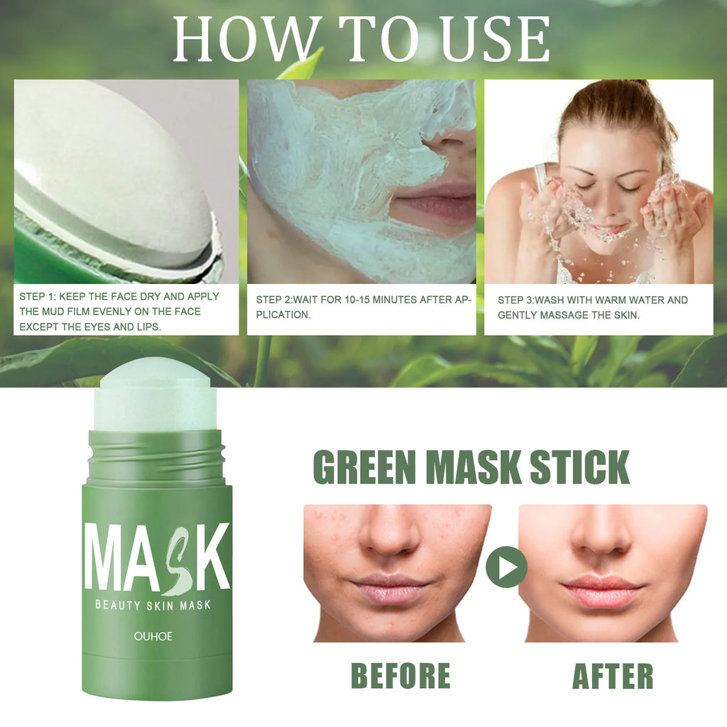 Green Tea Clay Mask Stick – Pore Refining & Blackhead Care