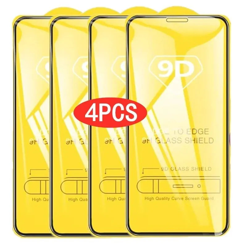 4PCS Full Cover Tempered Glass for iPhone 14 Pro Max 14 Plus 15 9D Screen Protector for iPhone 13 Pro Max 12 11 13 Mini Glass Oasis Select For iPhone 13Pro Max 4PCS Tempered Glass