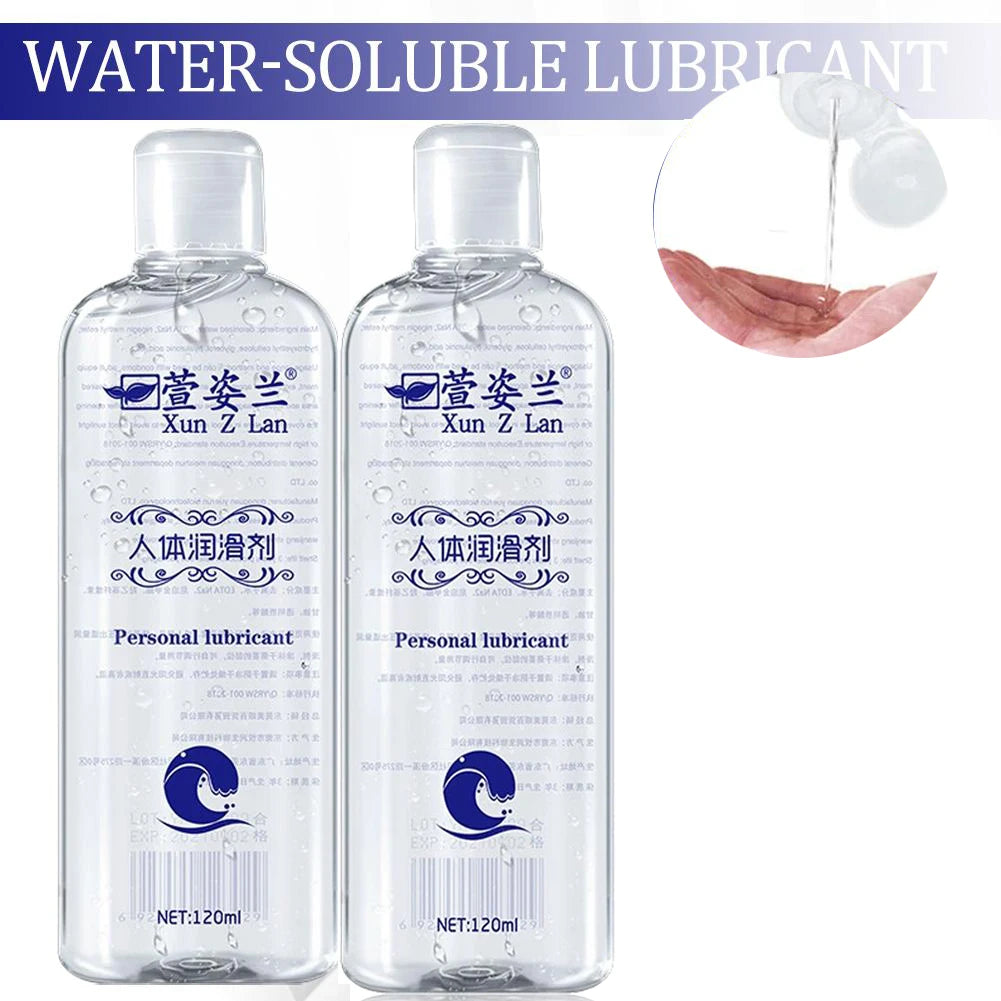 1/2/3PCS Water Based Lube (120ml), Liquid Personal Lubricant Gel, Long Lasting Sex Lube for Men Women and Couples, Safe for Toys Oasis Select