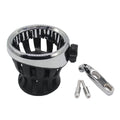 For Harley Road King Electra Glide Sportster Dyna Softail 1996 UP Motorcycle Handlebar Mounted Drink Cup Holder Oasis Select Silver