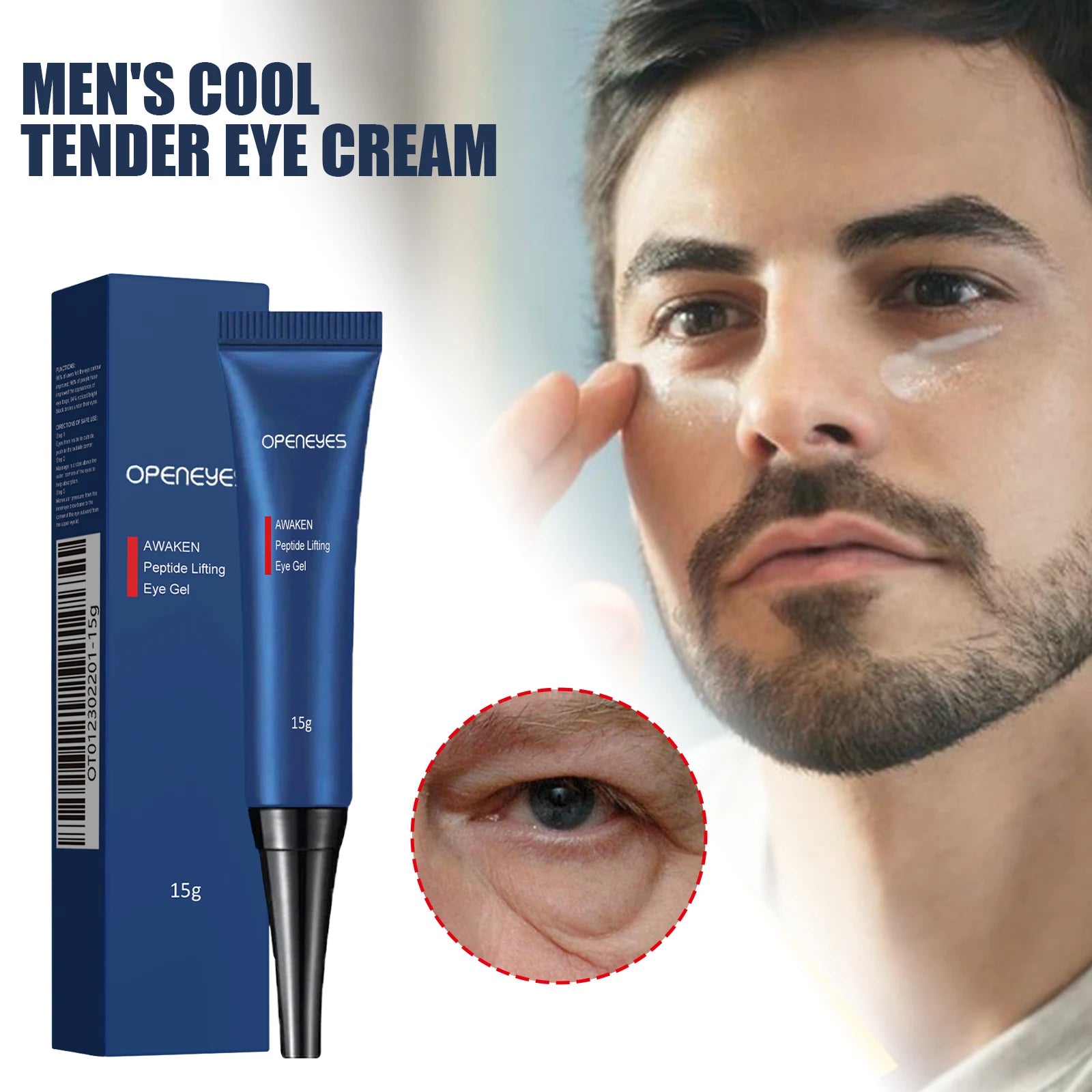 Retinol Eye Cream Fade Eye Bags Smooth Wrinkles Reduce Dark Circles Lift Firm Skin Hydrate Nourish Men Daily Use Eye Firm Cream Oasis Select