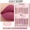 Matte Lip Gloss 16pc/set: Waterproof Lipstick Moisturizing Long Lasting Non-Stick Cup, Nude, Y2K Christmas Valentine's Day Gifts Oasis Select 01
