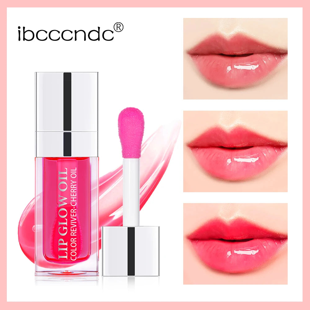 Lakerain Crystal Jelly Moisturizing Lip Oil Safety Lip Gloss Makeup Sexy Plump Hydrating Lip Glow Oil Tinted Lip Plumper Oasis Select