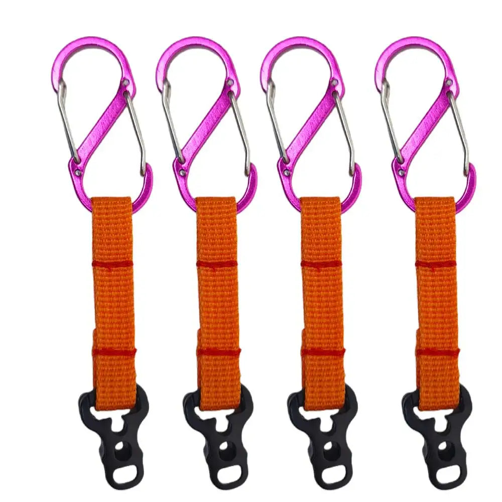 4PcsTent Guyline Rope Tensioners with aluminum alloy Buckles Webbing Straps Tarps Canopy Camping Shelter adjust Wind Rope Buckle Oasis Select 4pcs purple
