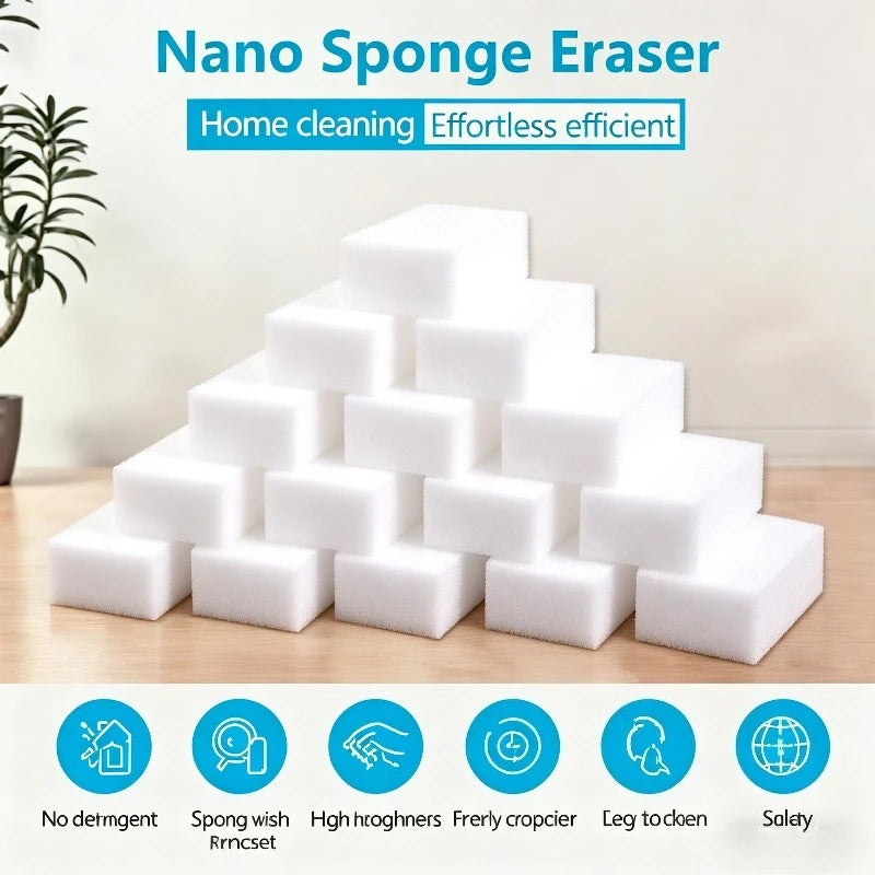 8/16/32 Pack Magic Sponge Cleaning Pad, Multi-Purpose for Kitchen Bathroom Floor Wall Glass, Quick Drying Surface Cleaner Oasis Select