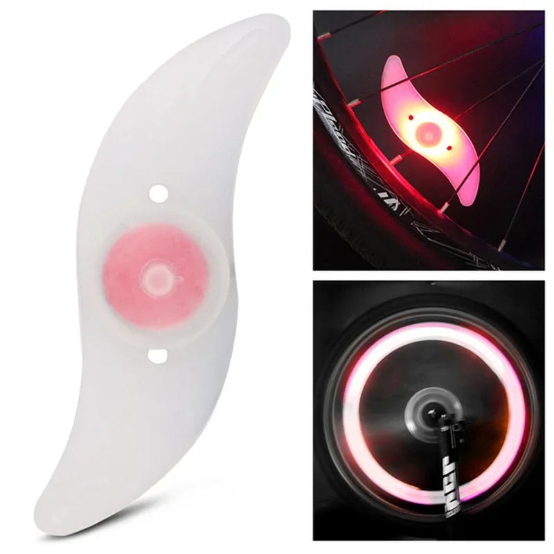 LED Bike Wheel Light 3 Mode Bike Wheel Spoke Light Waterproof Bike Safety Warning Tire Light Easy To Install Bicycle Accessories Oasis Select Red