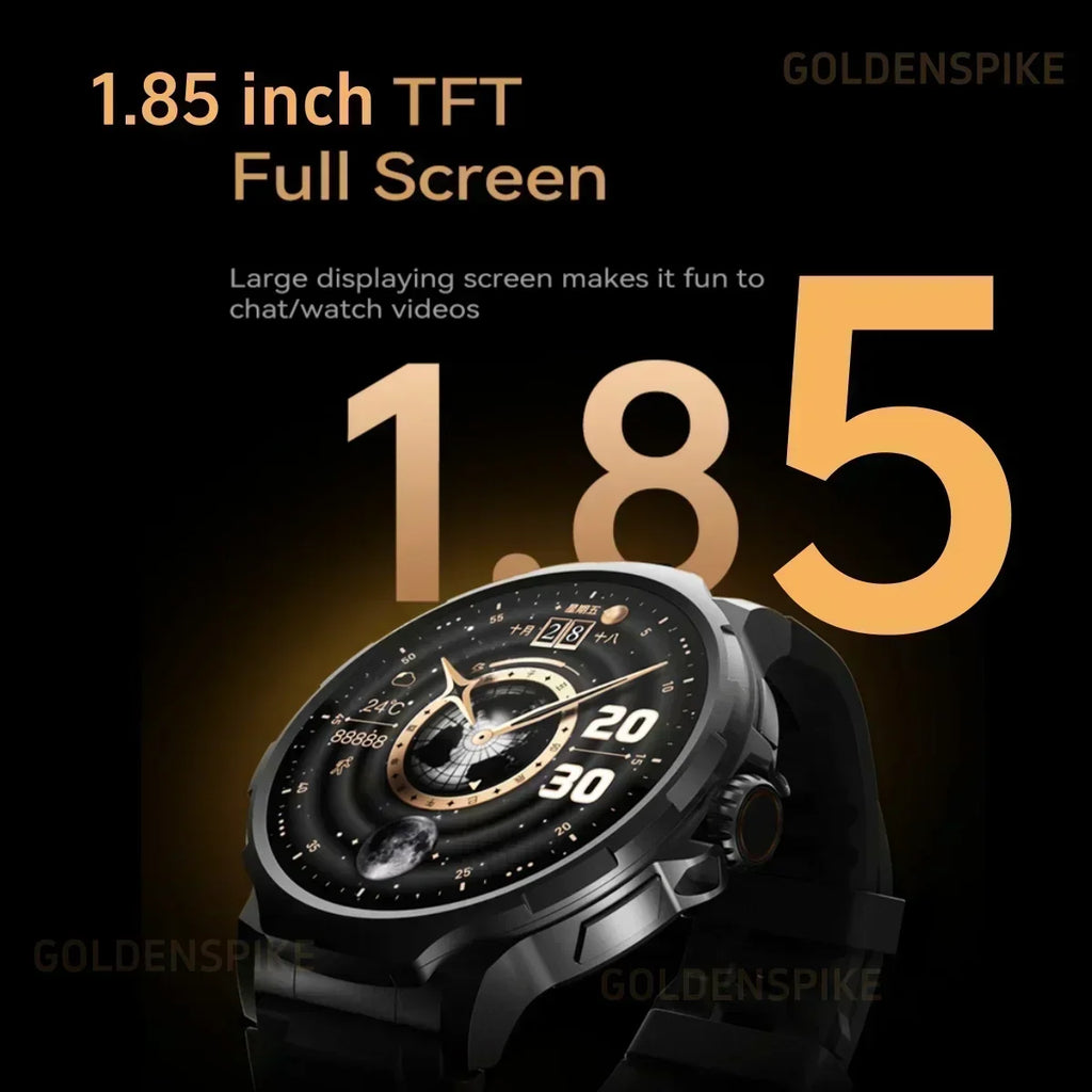 TLXT GT100 Smartwatch 1.85" 4G SIM Android GPS 180° Camera