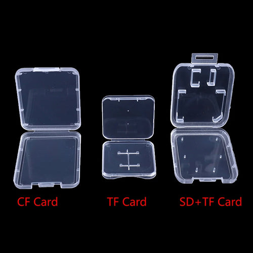 10-Pack Clear Memory Card Cases – SD, TF & CF Storage Memory Card Case Oasis Select