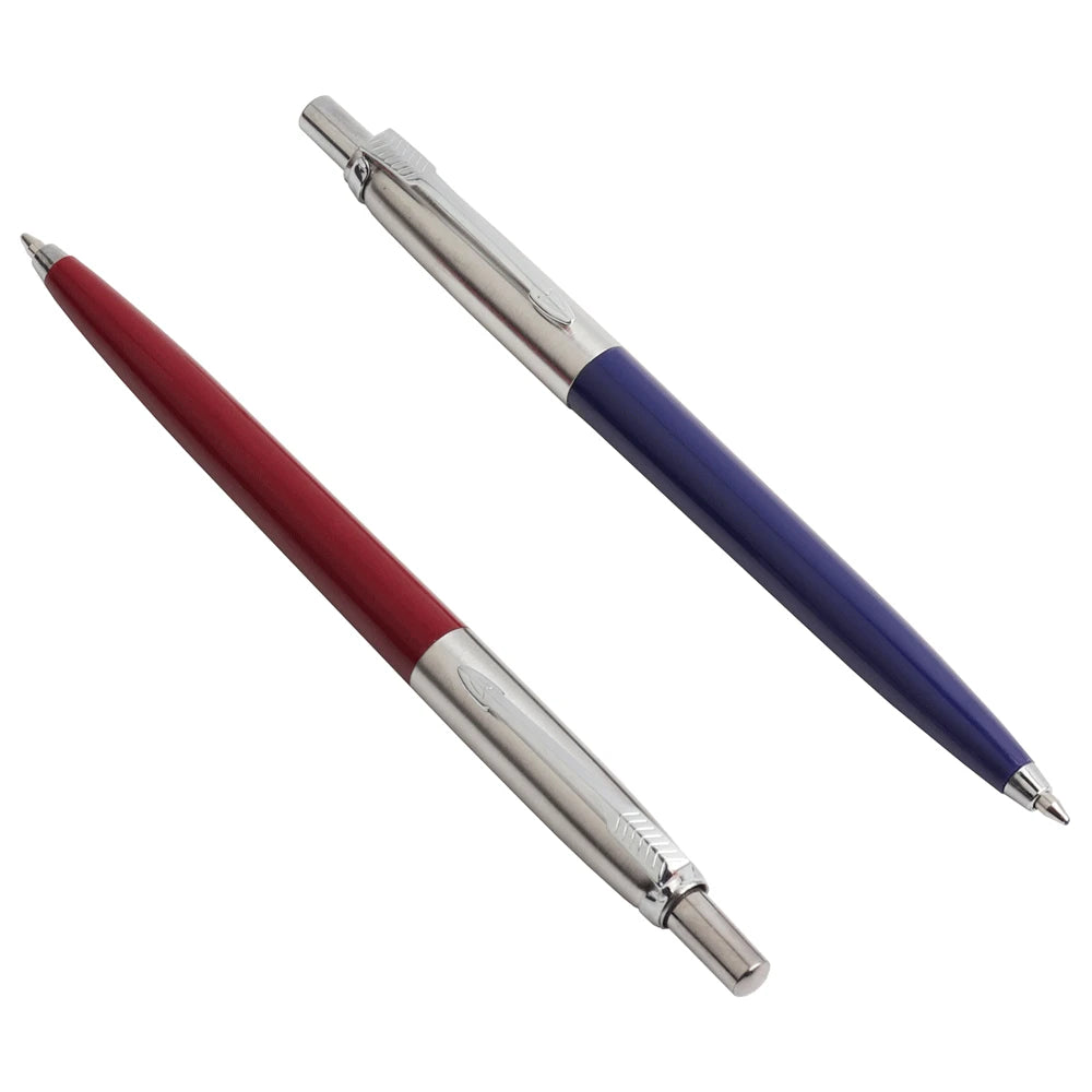 5Pcs Metal Ballpoint Pens Set,G2 Refill Blue Ink Automatic Pens, Promotional Writing Pens for School Office Stationery Metal Pen Oasis Select