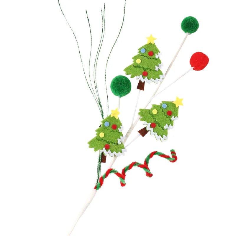 Christmas Branch Candy Bell Christmas Tree Bouquet For Diy Wreath Flower Arrangement Accessories Christmas New Year Decoration Oasis Select Light Green