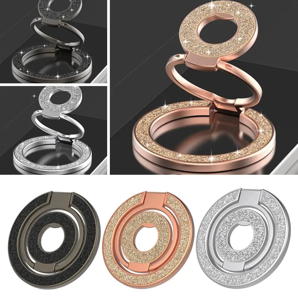 Mobile Phone Strong Magnetic Holder for Magsafe Double-sided Magnet Stand Portable Folding Ring Bracket for Xiaomi iPhone 16 15 Oasis Select