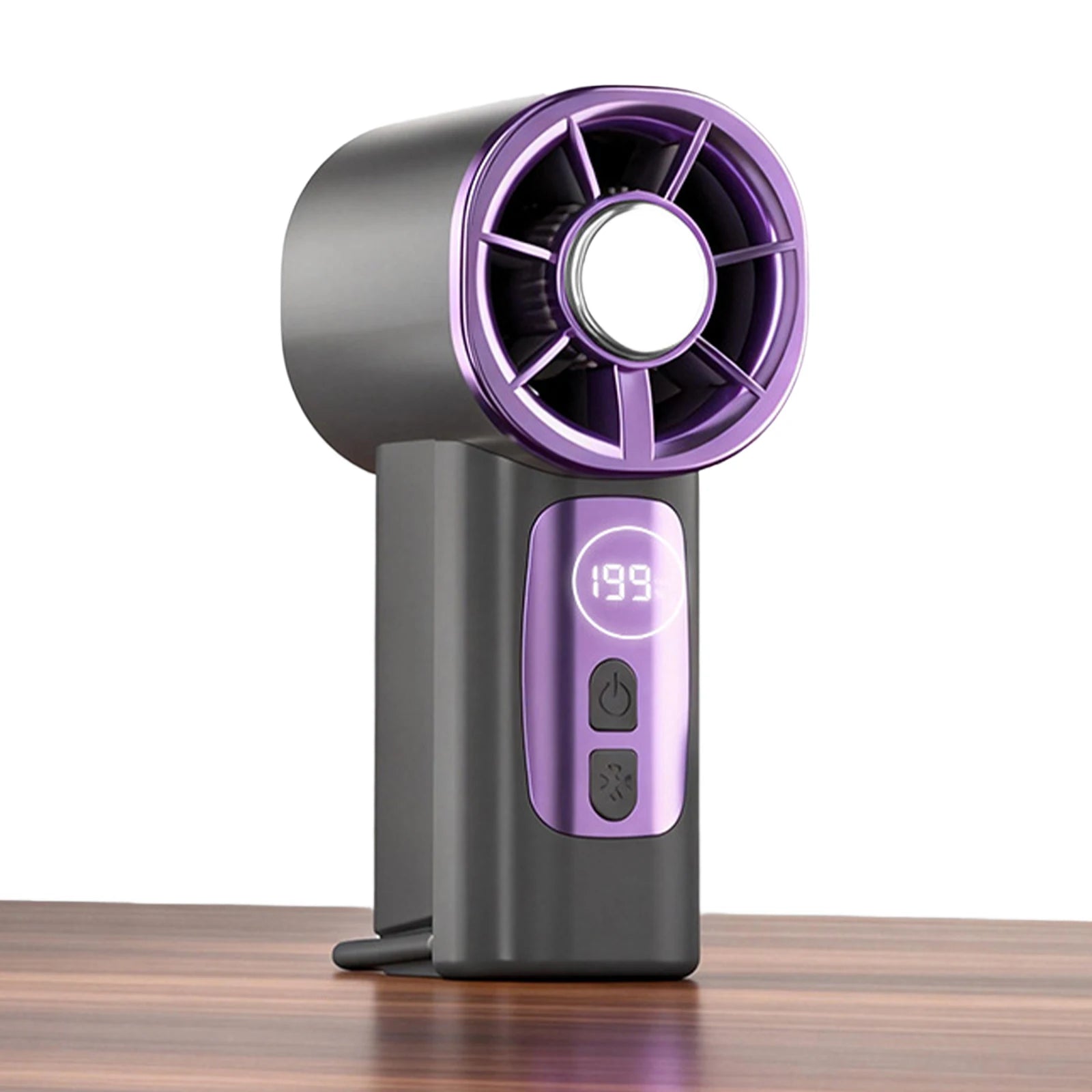 Rechargeable Handheld Fan with Cooling Plate Pocket Fan 199 Stepless Speeds with Digital Display for Camping Vacation Outdoor Oasis Select