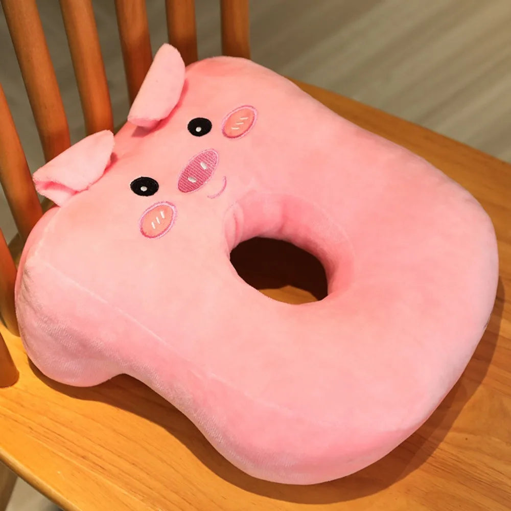 Cartoon Animal Nap Pillow – Soft Ring Desk & Travel Rest Pillow