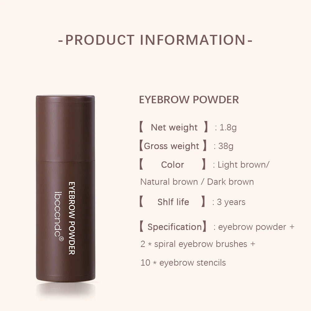 Eyebrow Stamp Stencil Kit 1 Pcs Eye Brow Stamp Shaping Kit Long-Lasting Waterproof Eyebrow Makeup Brow Shape with 10 PCS Oasis Select