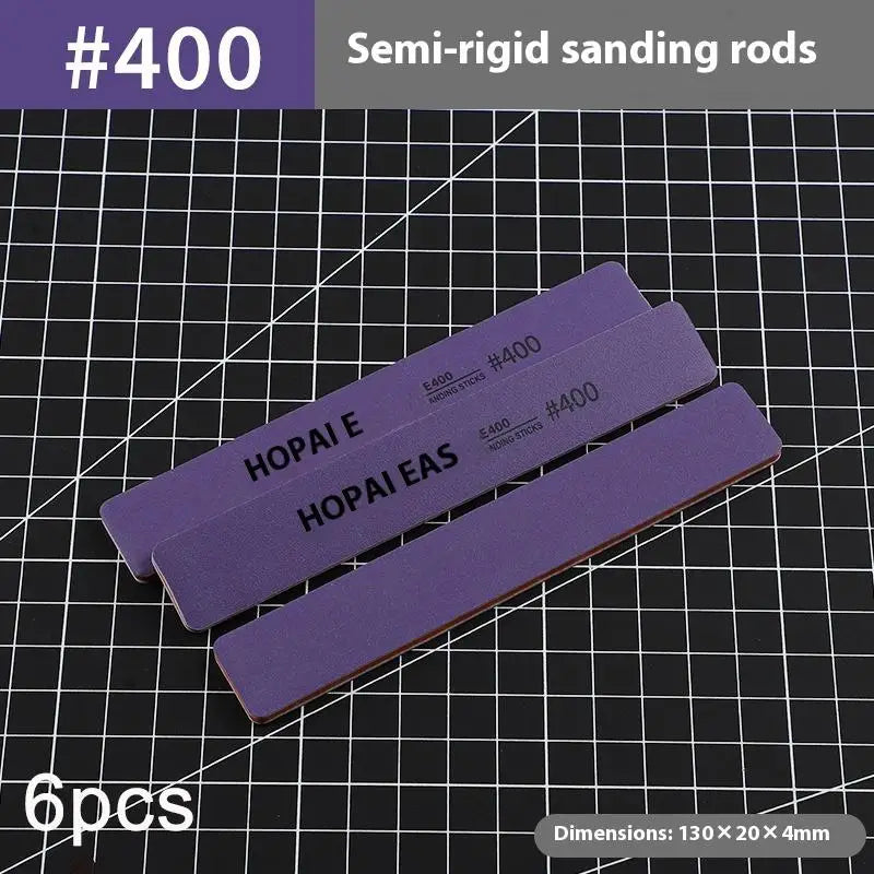 6Pcs MS-E400-1500 Semi-rigid Sanding Sticks Plastic Model Polishing Rod For DIY Assembling Model Build Tools@#X Oasis Select 400