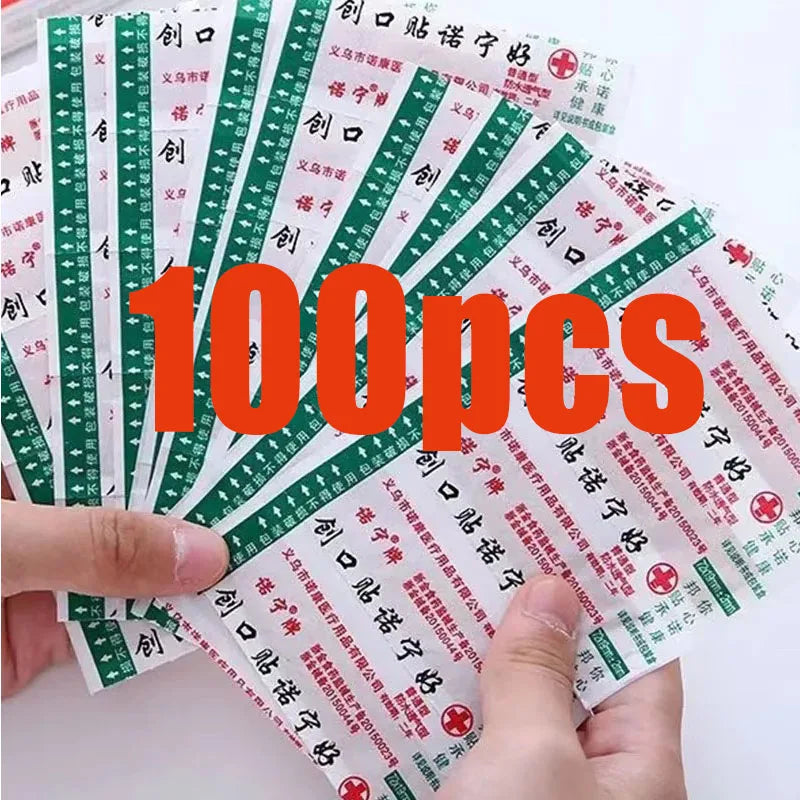 50/500pcs Emergency First Aid Bandage Heel Cushion Adhesive Plaster Waterproof Band-aid Medical Wound Hemostasis Patch Sticker Oasis Select 100pcs