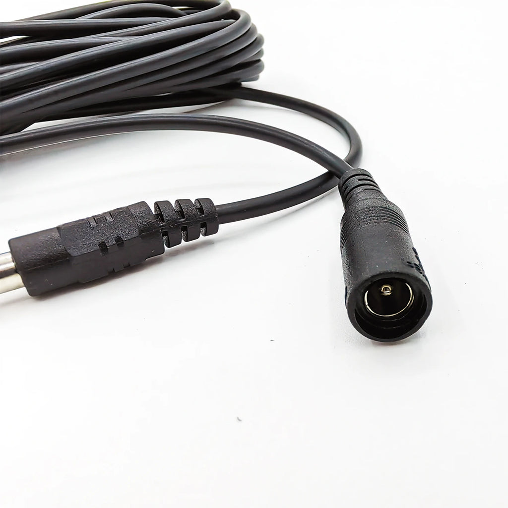 5M 10M DC12V Power Extension Cable 5.5mm*2.1mm Connector Male To Female For LED Lamp CCTV Security Camera Black Power Cable Cord Oasis Select 5M