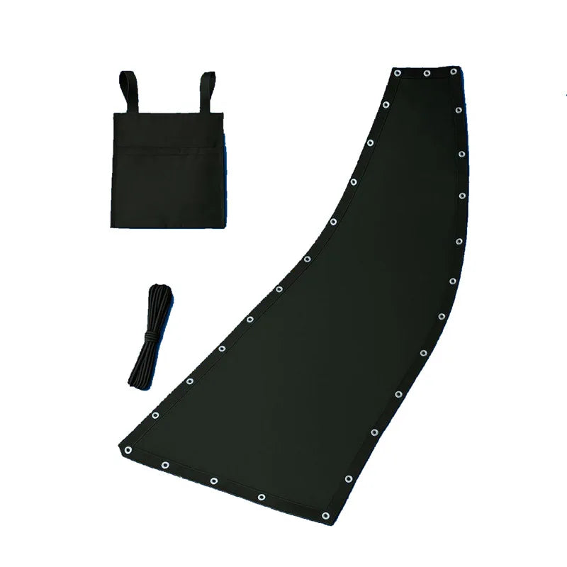 Black Replacement Seat Cloth For Textilene Hanging Swing Chair - 64x197x23CM Garden Swing Replacement Waterproof Dustproof Oasis Select