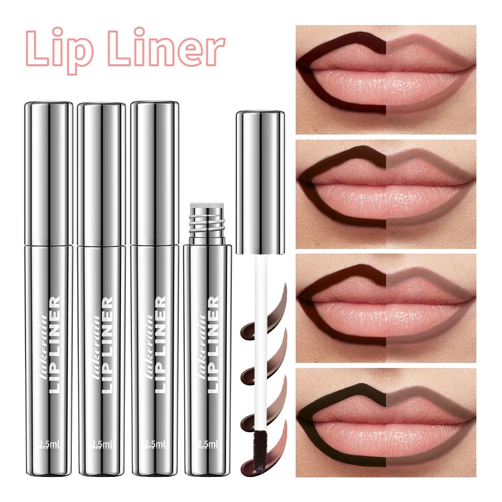 4 Colors Peel Off Lip Liner Waterproof Transfer-proof Lipstic Tattoo Waterproof Long Lasting Matte Velvet Lip Tint Sexy Red Cont Oasis Select