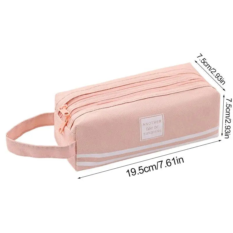 Large Capacity Double Layer Oxford Cloth Pencil Case Pencil Case Oasis Select