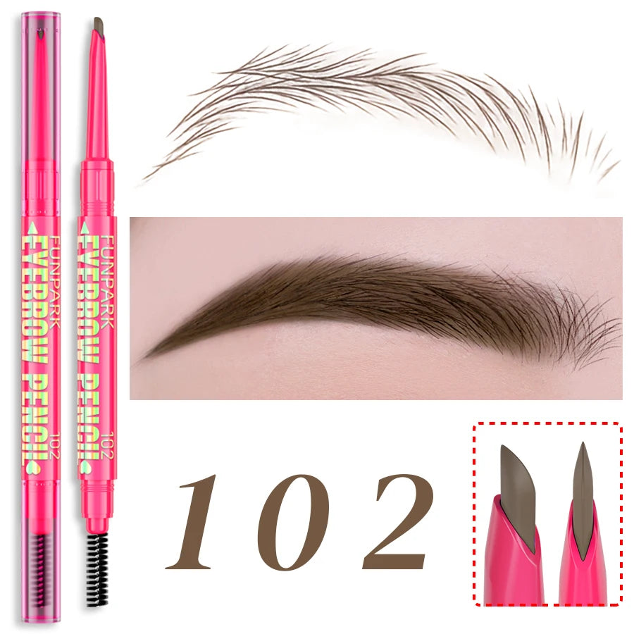 FUNPARK Waterproof Double-Ended Eyebrow Pencil – 5 Colors