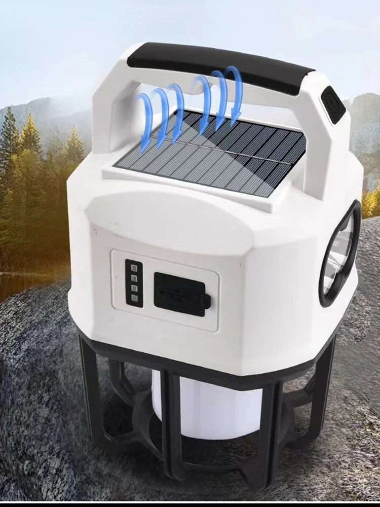 SHINEKNOT Solar Camping Lantern – LED Light & USB Power Bank