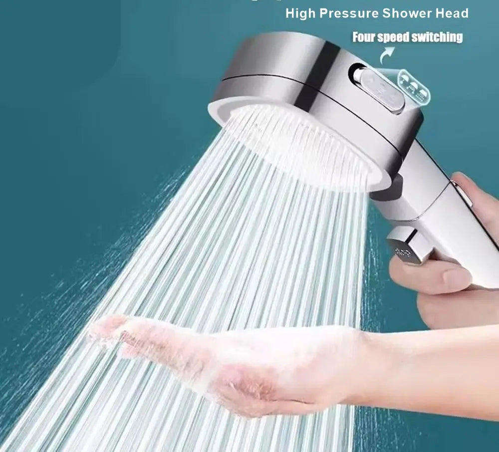 New High Pressure Shower Head Water Saving 3-Modes Shower Heads Adjustable Water Massage Sprayer Home Bathroom Accessories Oasis Select