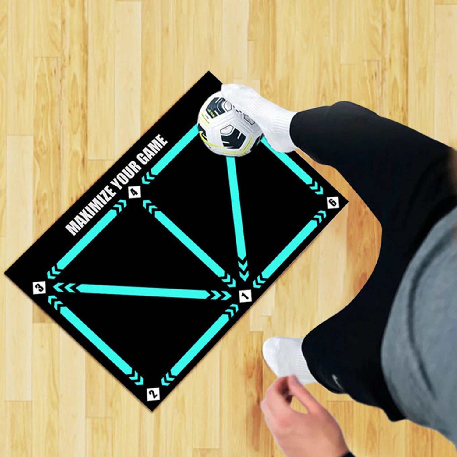 Football footwork training mat, ball control, Christmas gifts, silent shock absorption home training, ball sense improvement Oasis Select