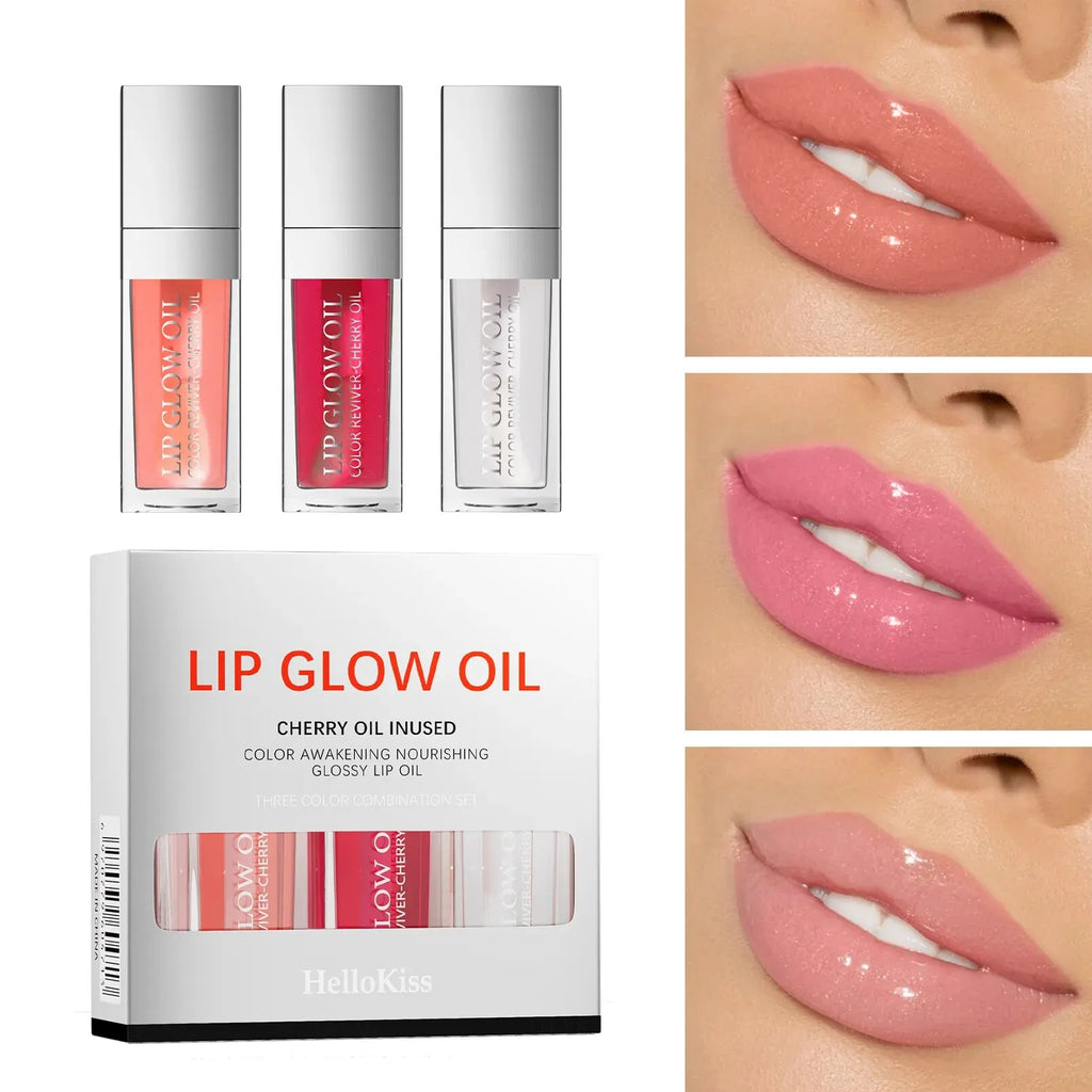 Hello Kiss Crystal Jelly Lip Oil Set – Tinted Plumping Gloss