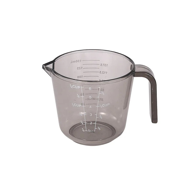 Measuring Cup Premium Graduated Transparent Heat Resisting Plastic Milk Cups Pour Spout with Handle Kitchen Tool Microwavable Oasis Select J2658-Brown-150ML