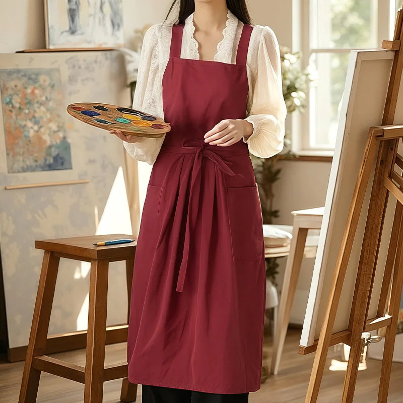 Nordic Florist Apron Cotton Gardening Coffee Shops Kitchen Aprons For Women Cooking Baking Restaurant Retro Pinafore Oasis Select