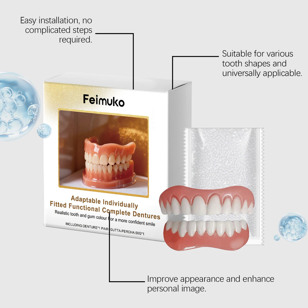 Premium Denture Cosmetic Kit - Boost Smile Beauty, Skin-Friendly Material Confident Smile for Any Occasion Oasis Select