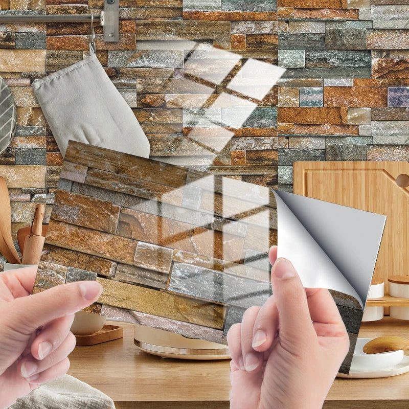Wall Stickers Home Renovation Crystal Tiles Self-adhesive Flooring Kitchen Oil Resistant Decorative Tiles Material PVC Oasis Select