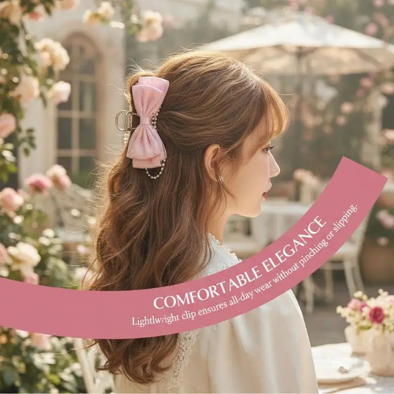 Rhinestone Bow Hair Clip for Girls – Princess Party Accessory Girls Hair Clip Oasis Select