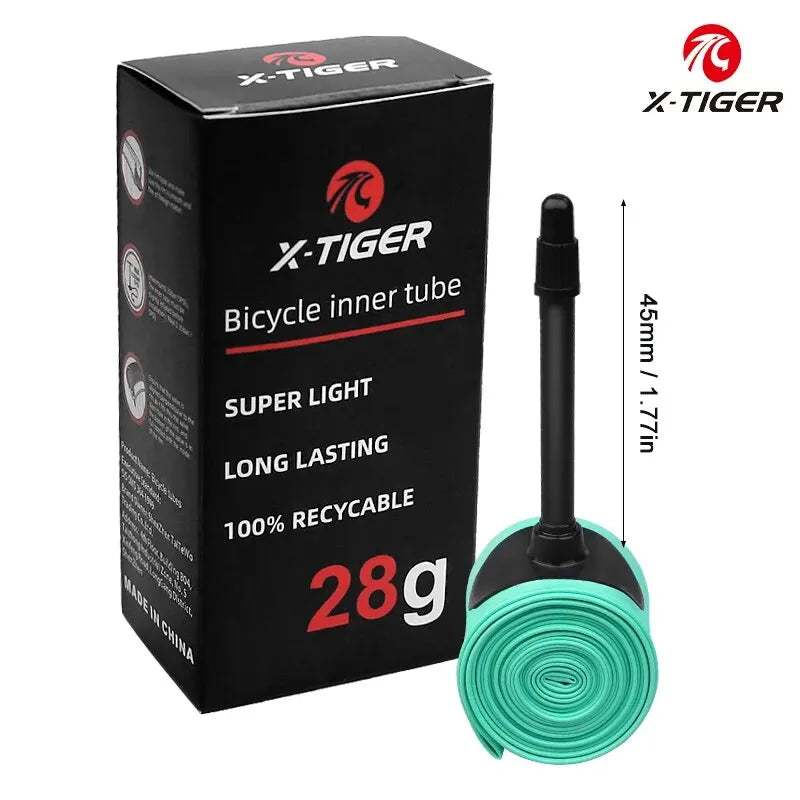 X-TIGER 2024 New Ultralight Bike Inner Tube 18-32C Road MTB Bicycle TPU Tire 700C 45/65/85mm Length French Valve Bike Light Tube Oasis Select 45mm