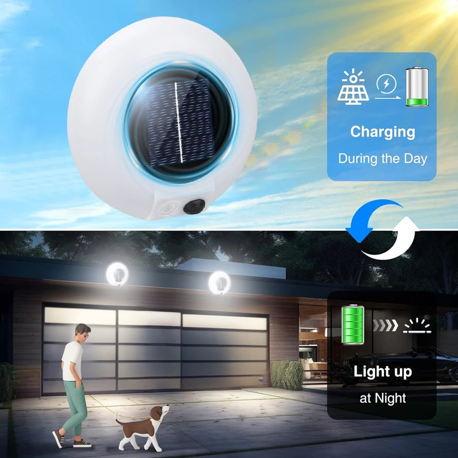 20 LED Solar Motion Sensor Wall Light | IP65 Outdoor Garden