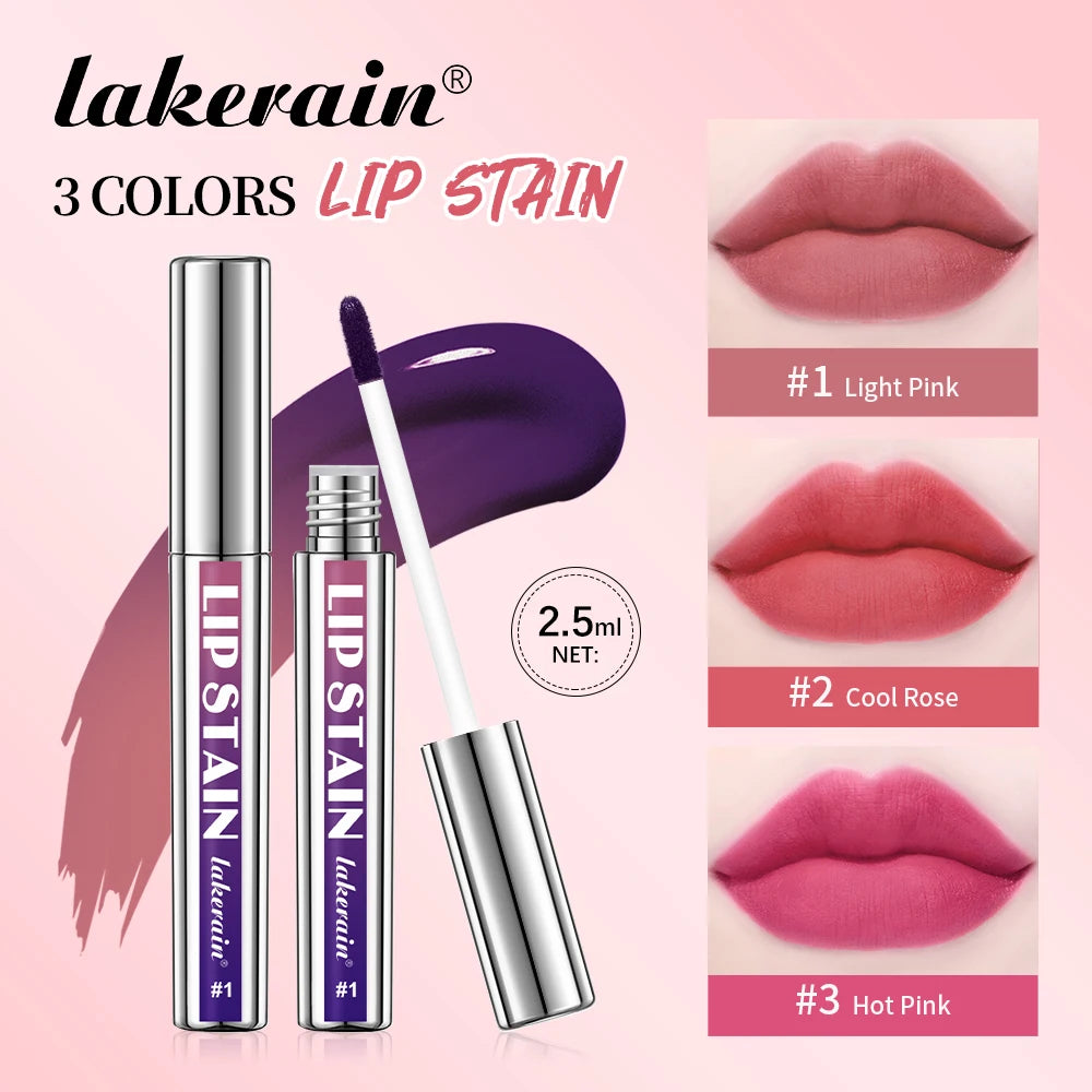 Lakerain Waterproof Peel-Off Matte Lip Stain Tint – 3 Shades Peel-Off Lip Stain Oasis Select metal pipe 3 color