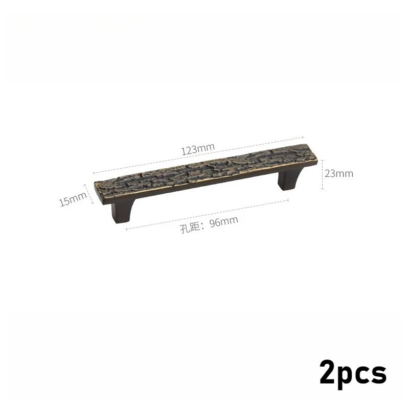 Brass Furniture Cabinet Door Handle Coffee Gold Antique Style Wardrobe Cabinet Drawer French Retro New Chinese Small Handle Oasis Select 2 coffee gold 96mm