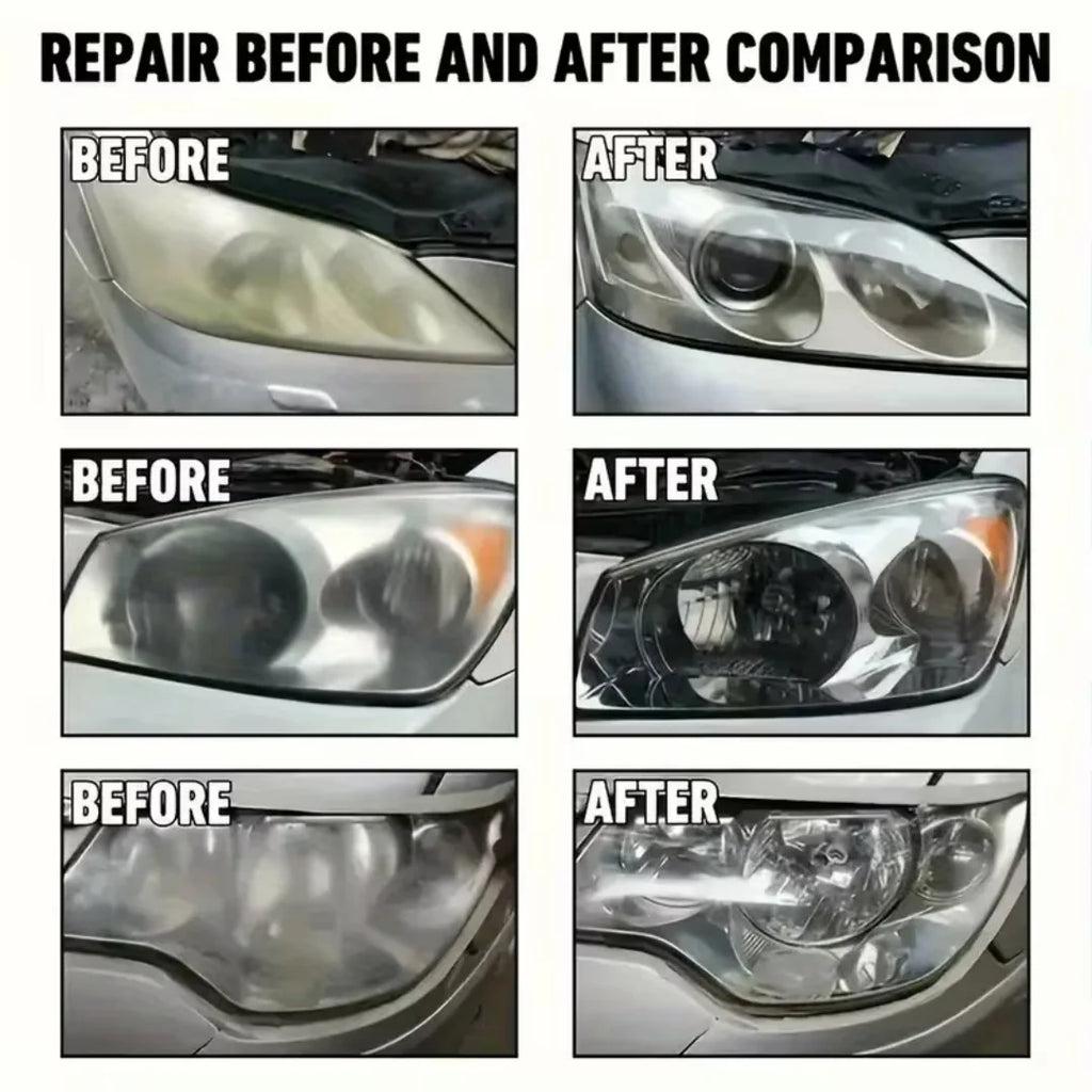 Car Headlight Restoration Polish - 40ml Anti-Yellowing Cleaner, Removes Scratches & Oxidation for Clear Headlight Lenses Oasis Select