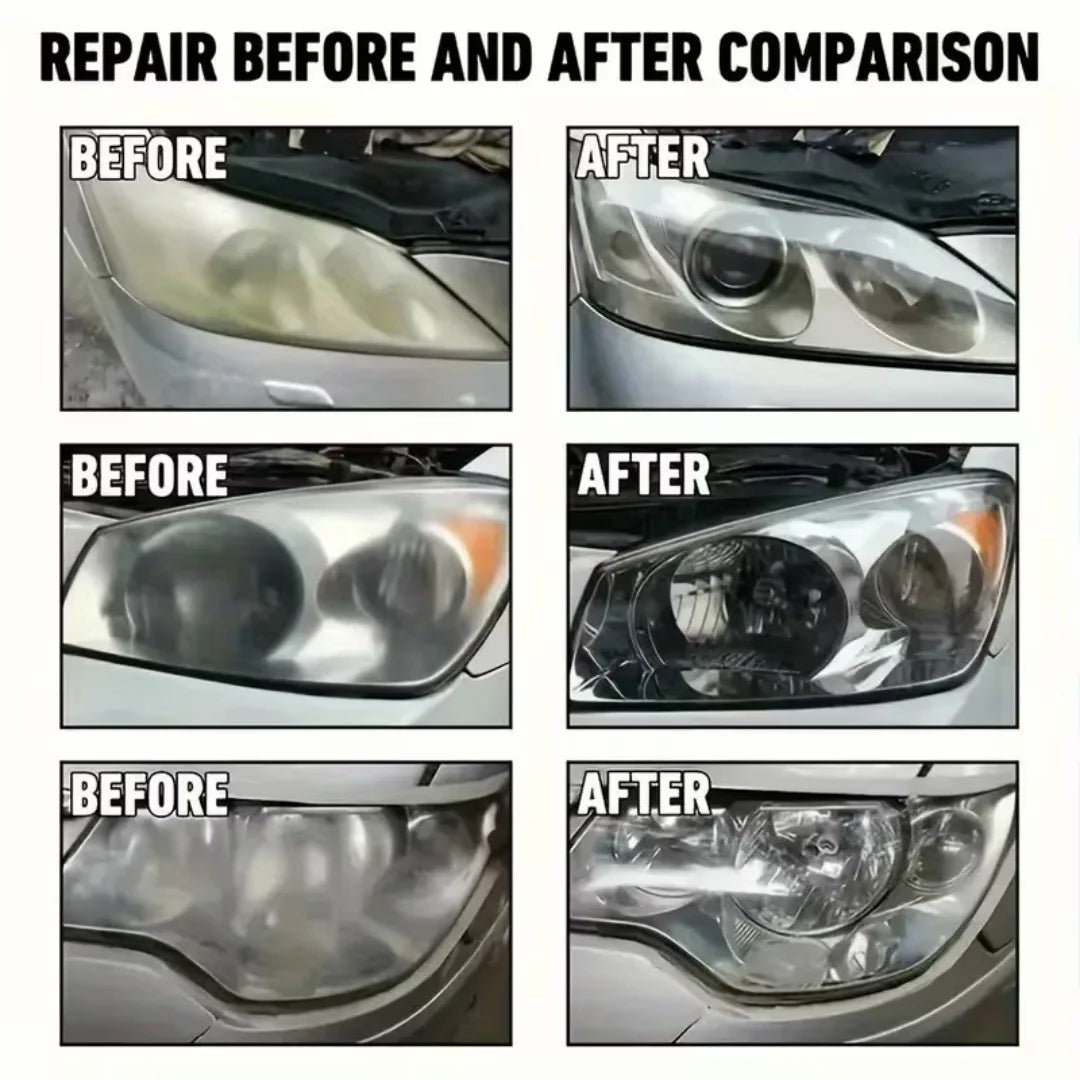 Car Headlight Restoration Polish - 40ml Anti-Yellowing Cleaner, Removes Scratches & Oxidation for Clear Headlight Lenses Oasis Select