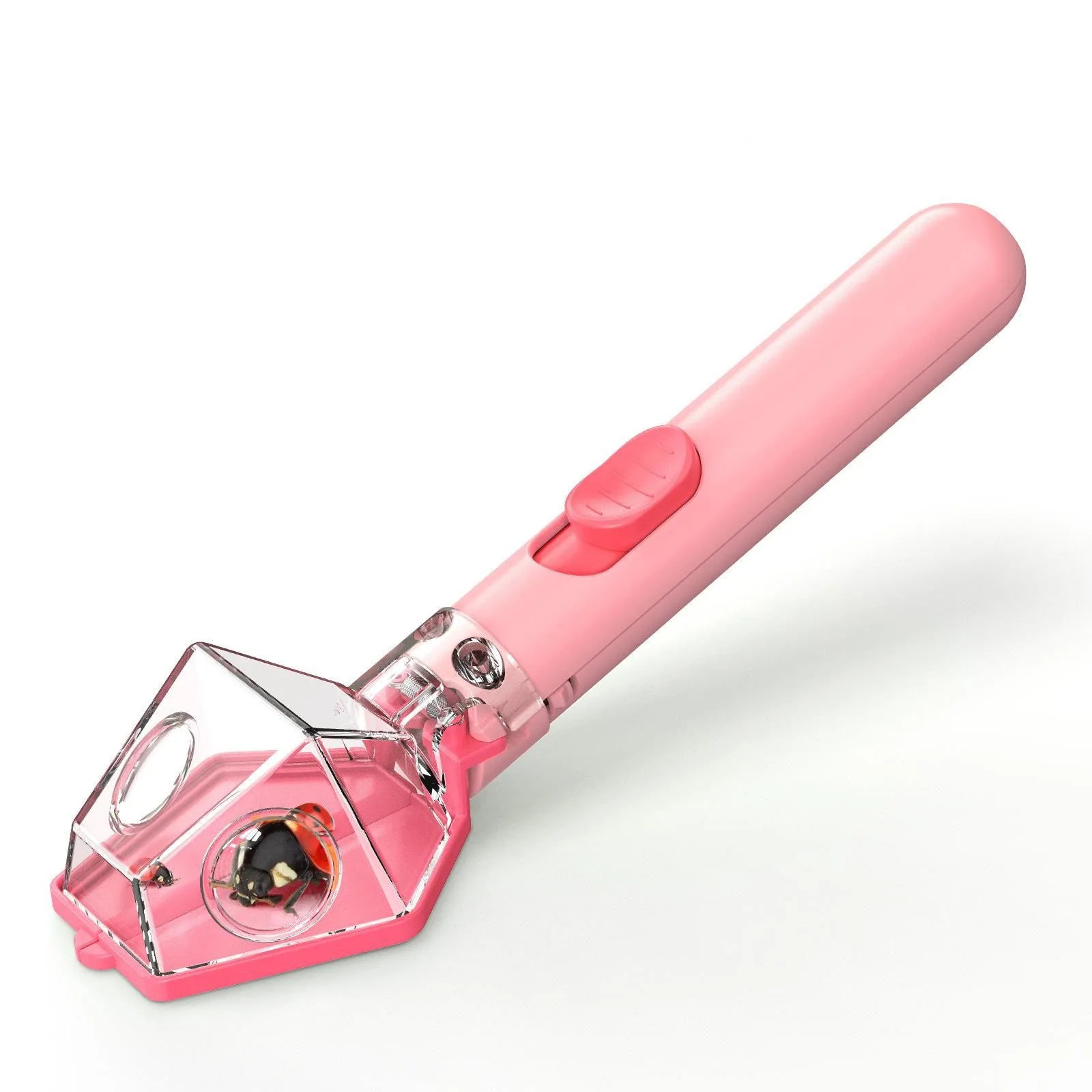 Multifunctional Portable Insect Catcher Safe Release Mechanism Push Type Handheld Insect Trap Comfortable Grip Garden Accessory Oasis Select Pink