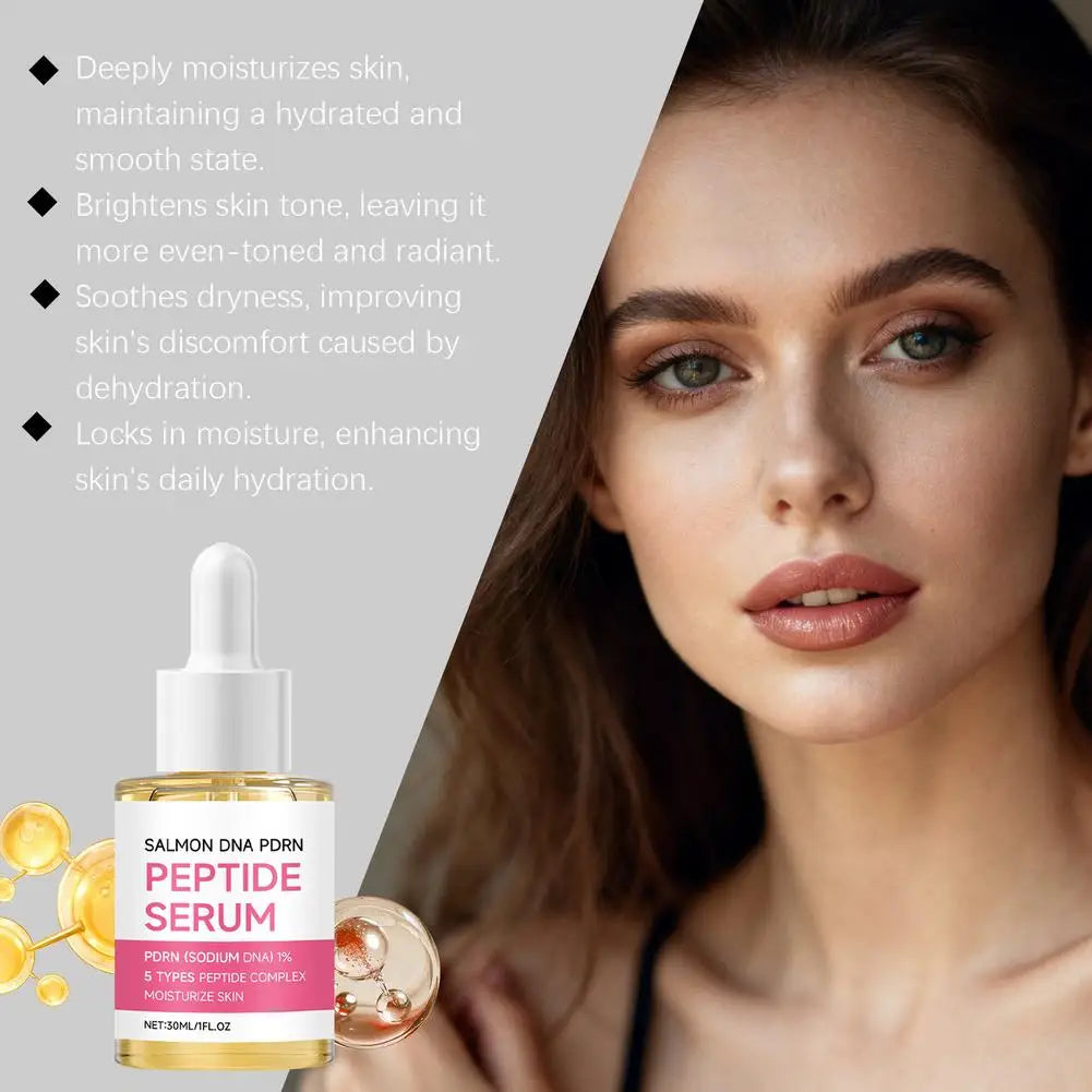 Peptide Serum with Salmon DNA Glow Serum with Peptides & Niacinamide for Hydration & Firm-Looking Moisturizing Even Skin Tone Oasis Select
