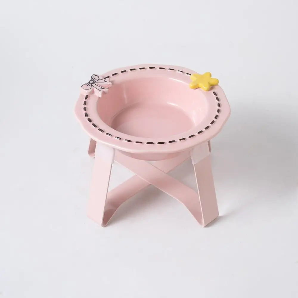 Elevated Ceramic Cat Bowl with Stand – Anti-Slip Feeding Station