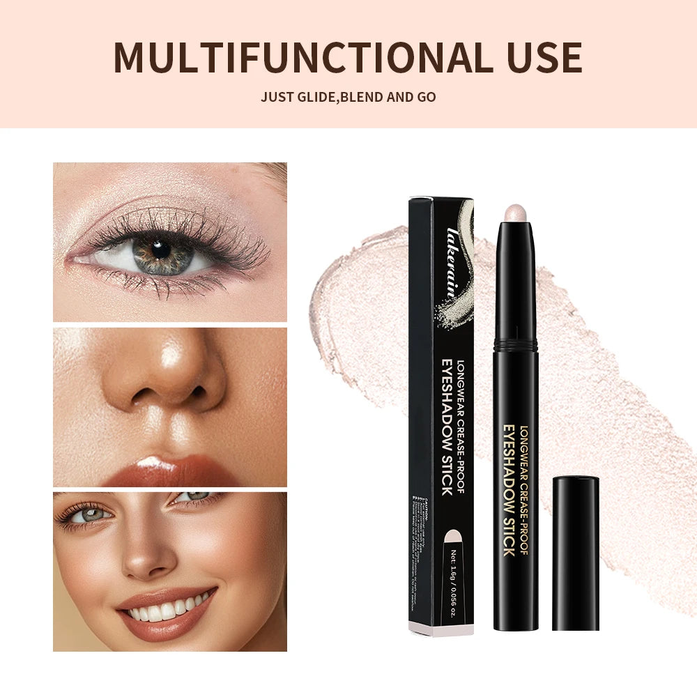 12 Colors Eyeshadow Pencil Stick Shimmer And Matte Waterproof Metallic Glitter Eye Shadow Highlighter Pencil Eyeshadow Cosmetics Oasis Select