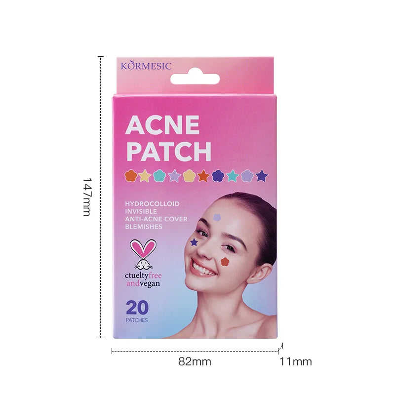 Colorful Star Acne Patches – Pimple & Blackhead Treatment 20pc Acne Patch Treatment Oasis Select pink