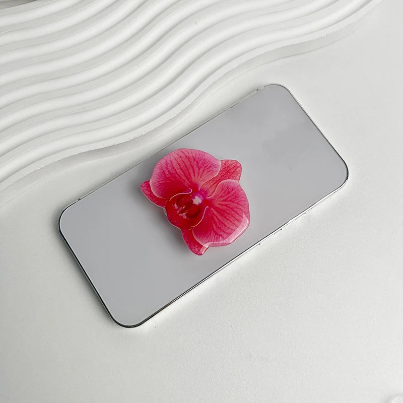 Acrylic Flower Phone Holder Socket Folding Phone Grip Trendy Mobile Phone Ring Buckle Stand For Universal Smartphone Accessories Oasis Select S1