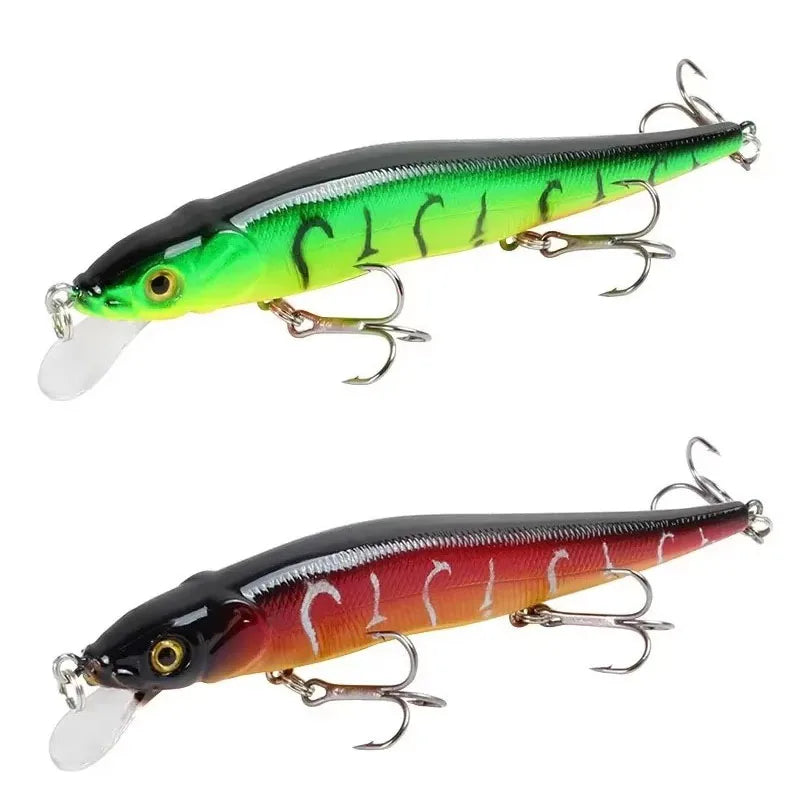 1/2pcs Fishing Lure 11.5cm/14g Minnow Crankbait Wobblers 3D Eyes Perch Artificial Bait Pike Carp Bait Swim Bait Fishing Pesca Oasis Select Mix-2pcs 9