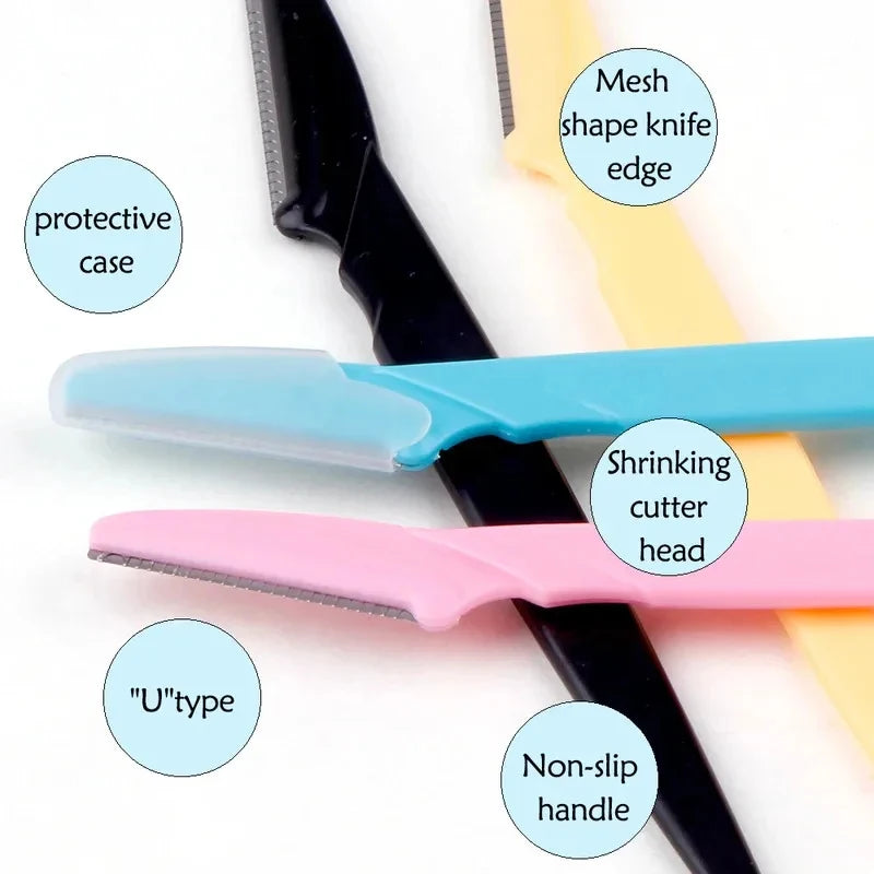 5/10Pcs Eyebrow Trimmer Face Blade Shaver Portable Eye Brow Epilation Hair Removal Safety Eyebrow Cutting Woman Makeup Tools Oasis Select