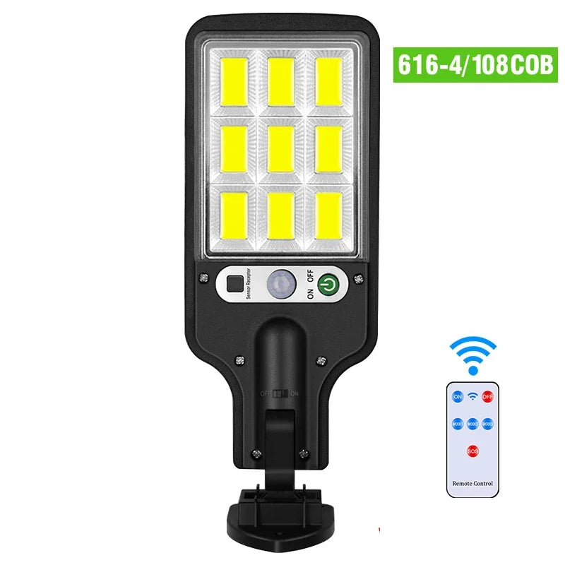 Solar Motion Sensor Wall Light – 3 Modes, IP65, 1500LM COB LED